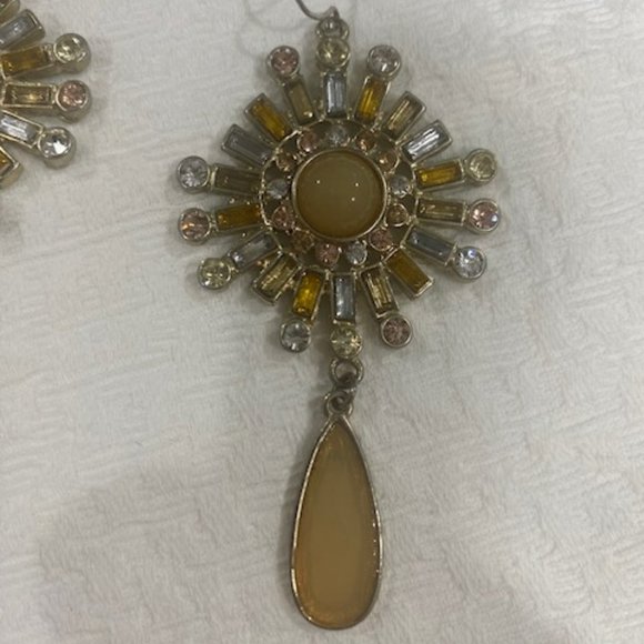 Multicolor Boho Gem Drop Earrings - Picture 2 of 6